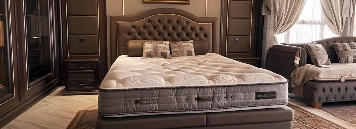 Um quarto sofisticado com produtos Millbrook